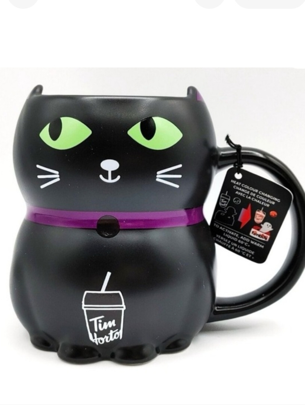 Black Cat Tim Hortons Limited Edition Color Changing 20oz Mug